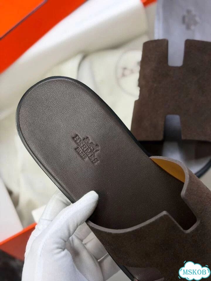 Hermes тапочки мужские фото 5