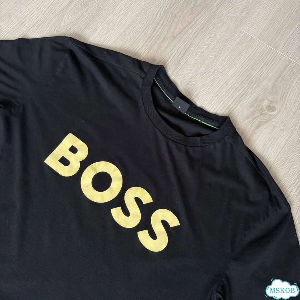 Футболка boss большой логотип фото 1