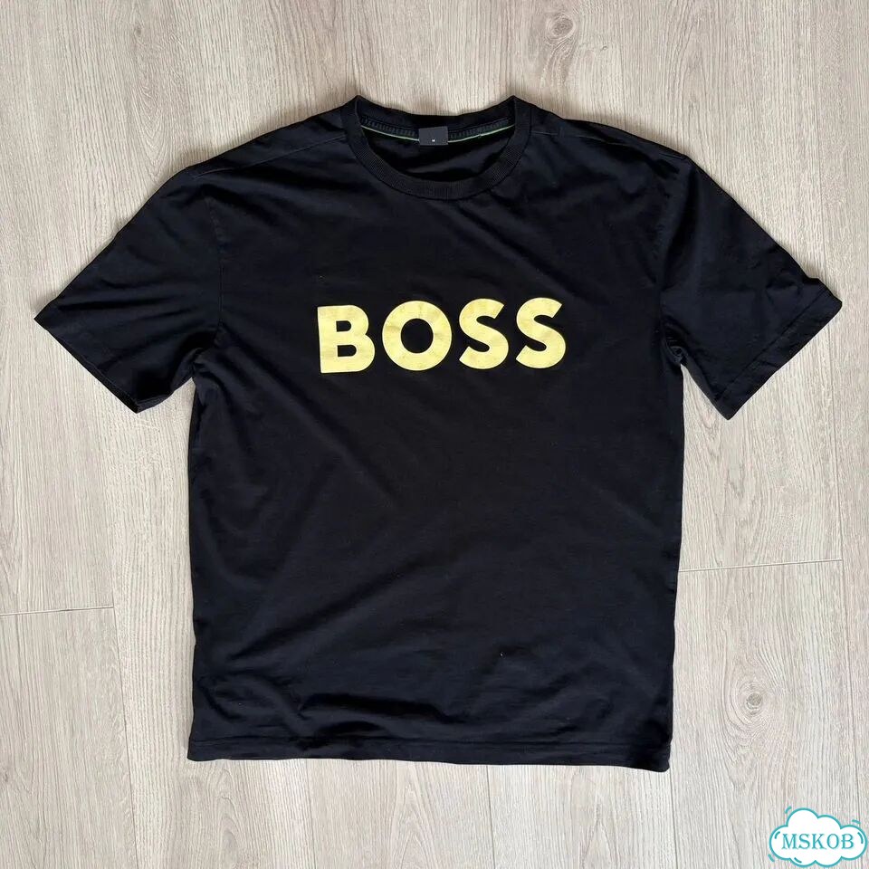 Футболка boss большой логотип фото 2
