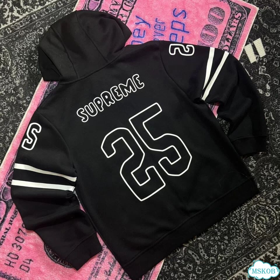 Зип худи Supreme черная фото 1