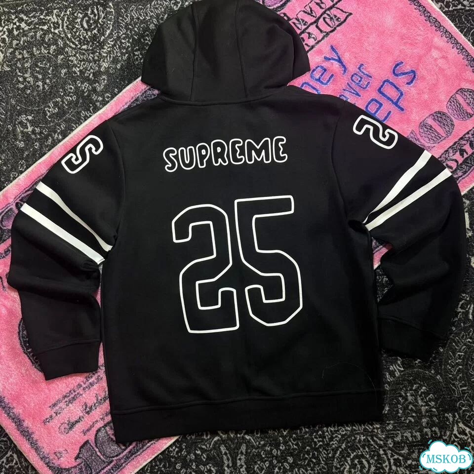 Зип худи Supreme черная фото 3