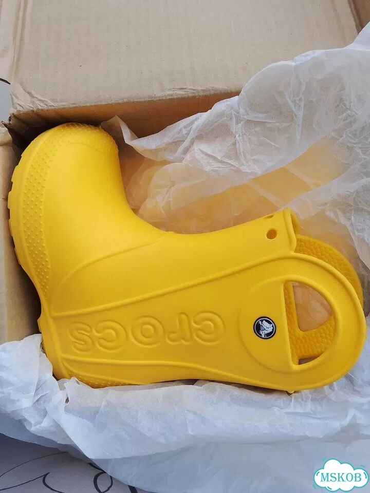Детские резиновые сапоги оригинал crocs c9 фото 8