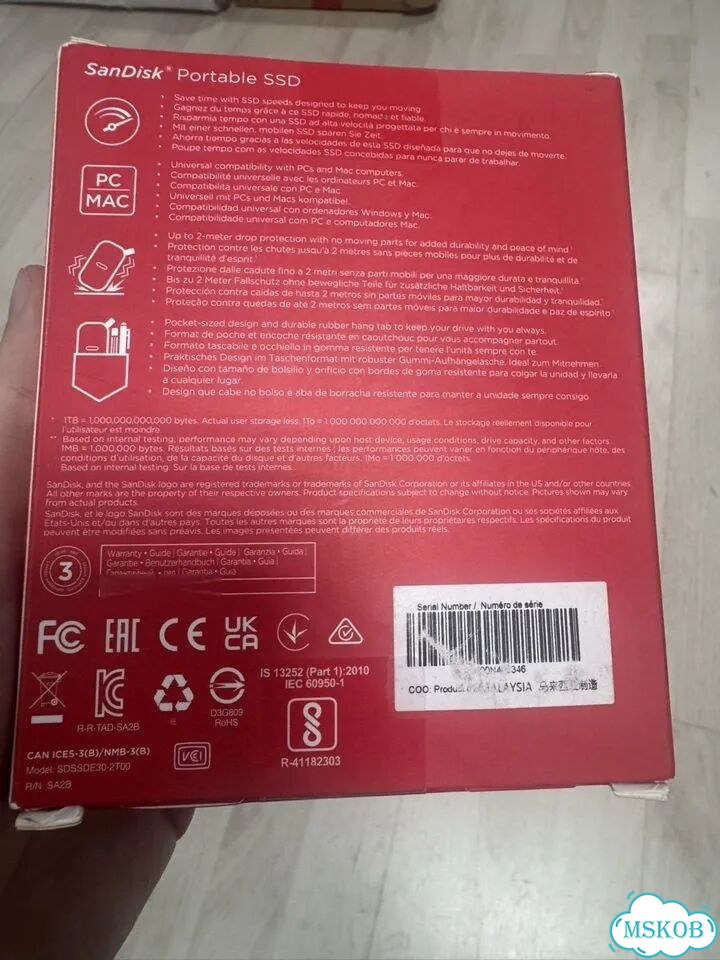 Внешний жесткий диск SanDisk ssd 2TB фото 2