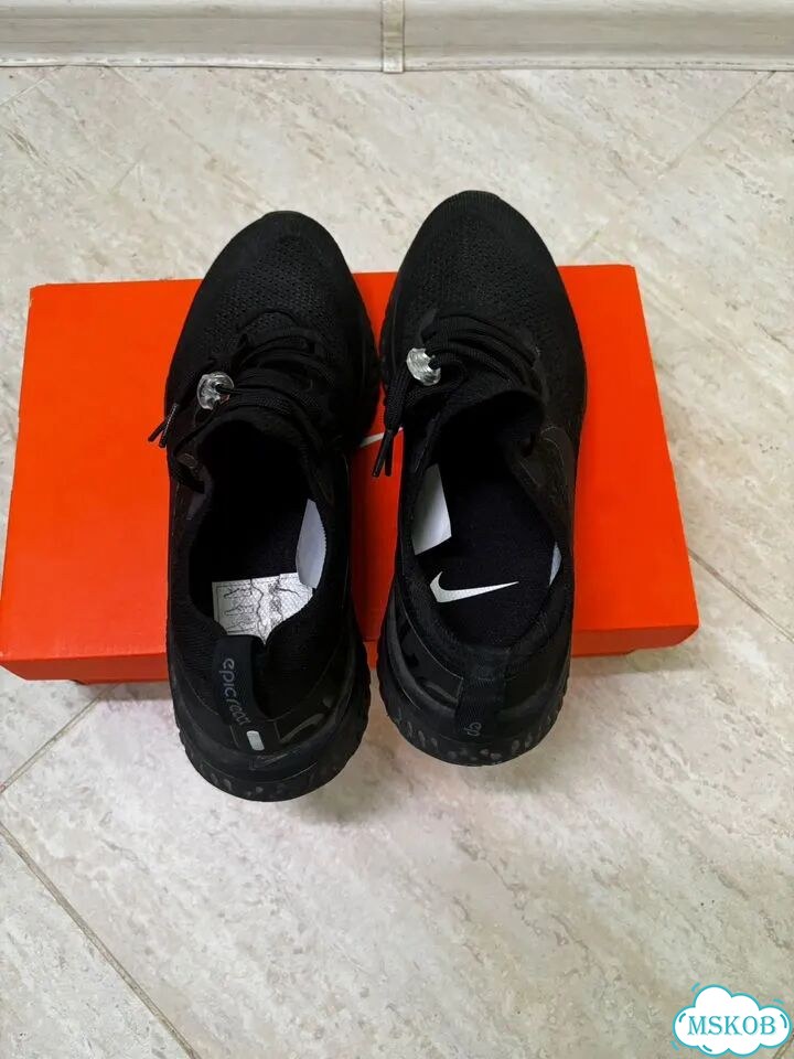 Nike Epic React Flyknit Triple Black, размер 40,5 фото 5