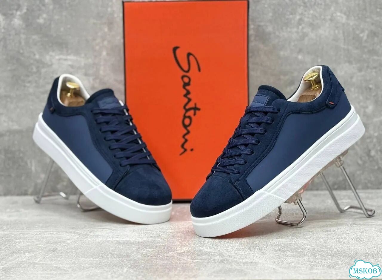 Мужские кеды Santoni фото 7