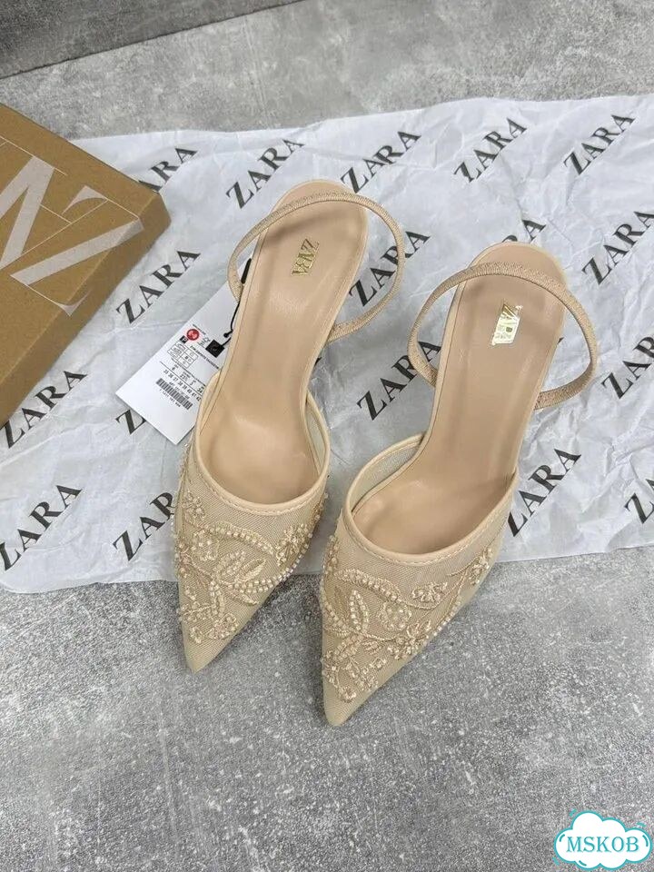 Туфли сетчатые Zara beige 36-40 фото 3