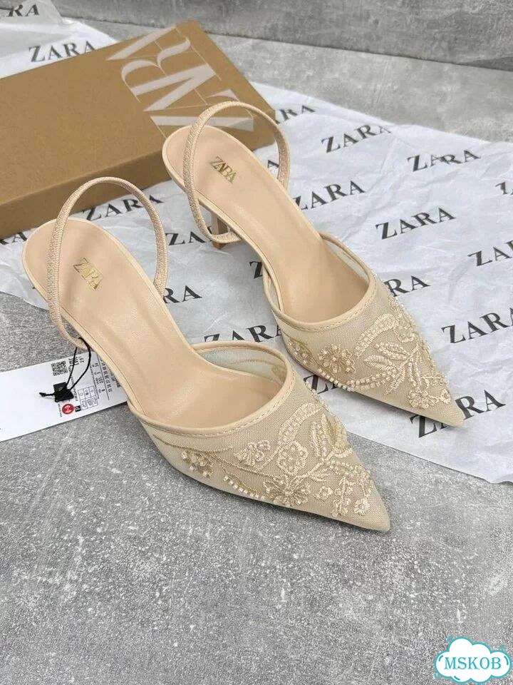 Туфли сетчатые Zara beige 36-40 фото 4