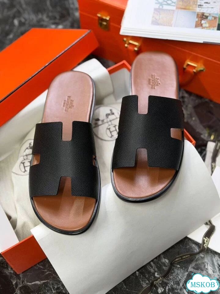 Мужские тапочки Hermes фото 1
