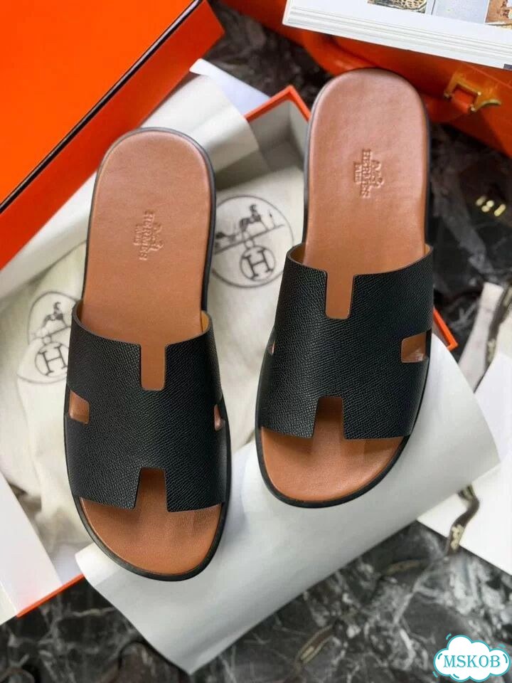 Мужские тапочки Hermes фото 2