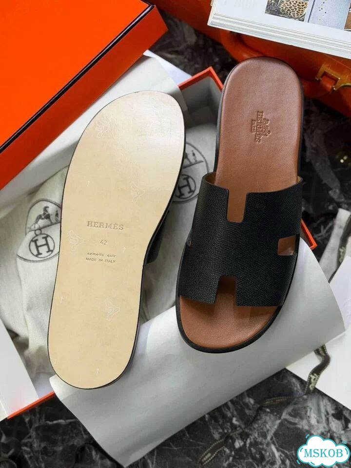Мужские тапочки Hermes фото 4