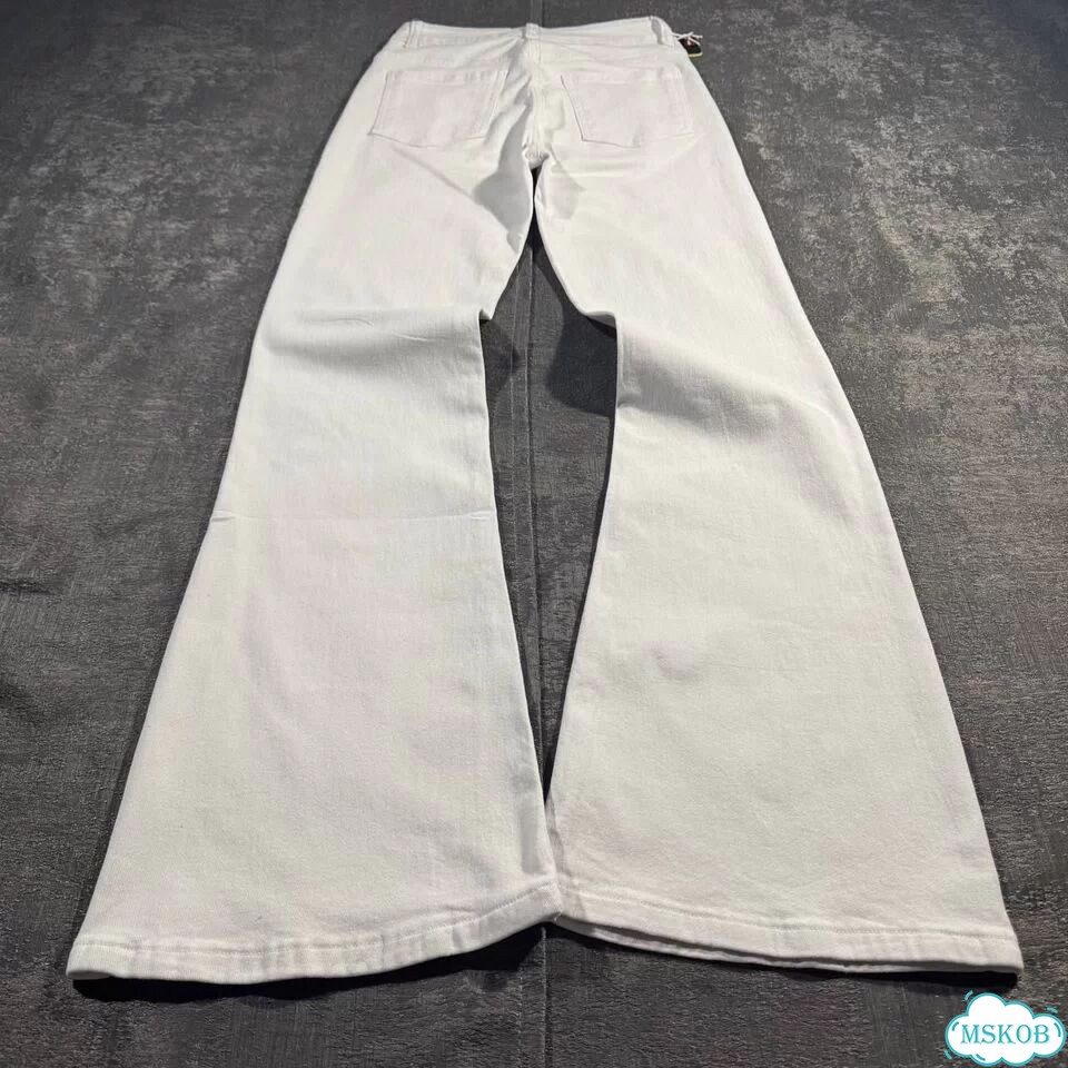 Джинсы клеш Rick Owens type белые фото 2