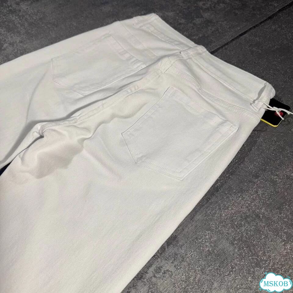 Джинсы клеш Rick Owens type белые фото 4