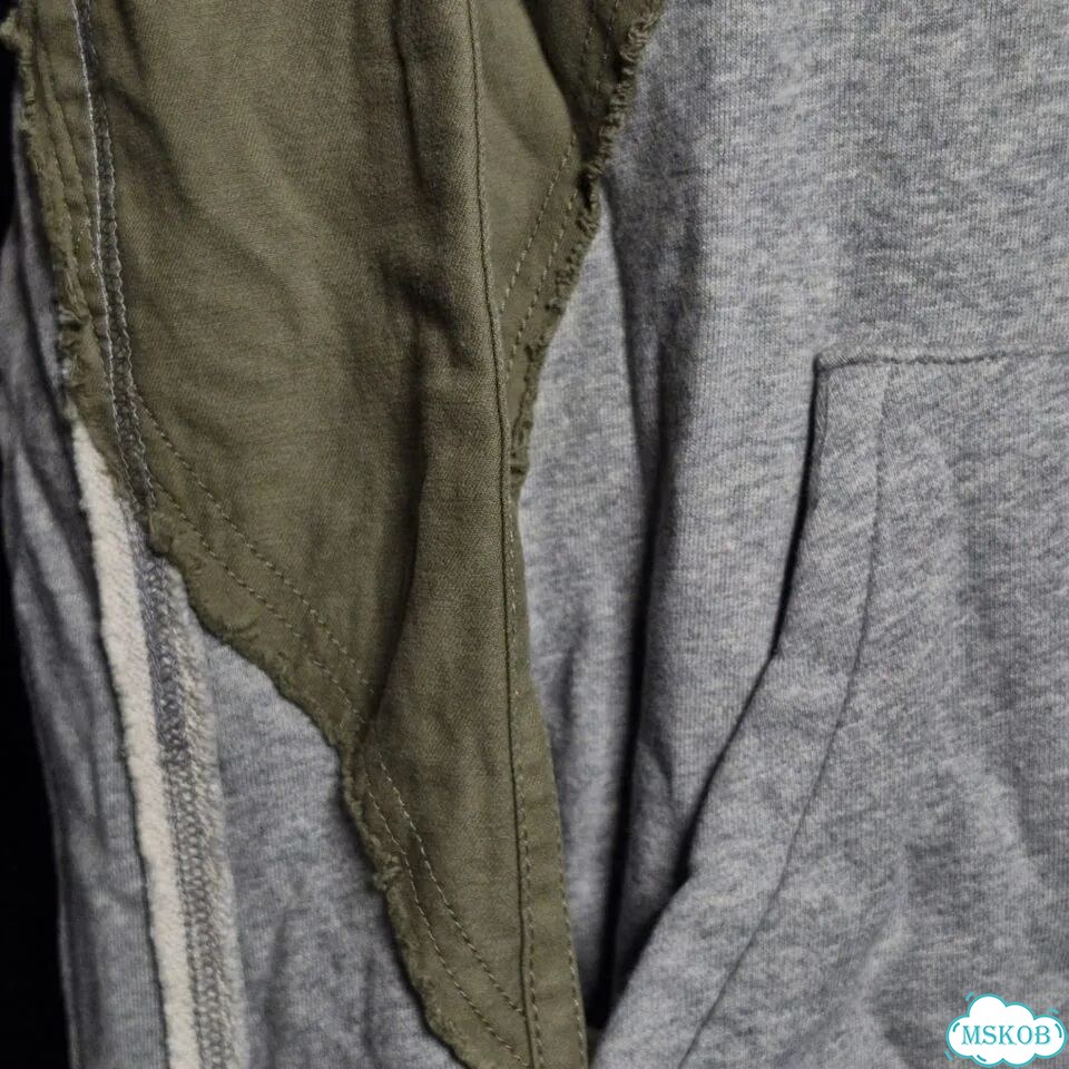 Greg Lauren 50/50 Army Fleece Combination Hoodie фото 4