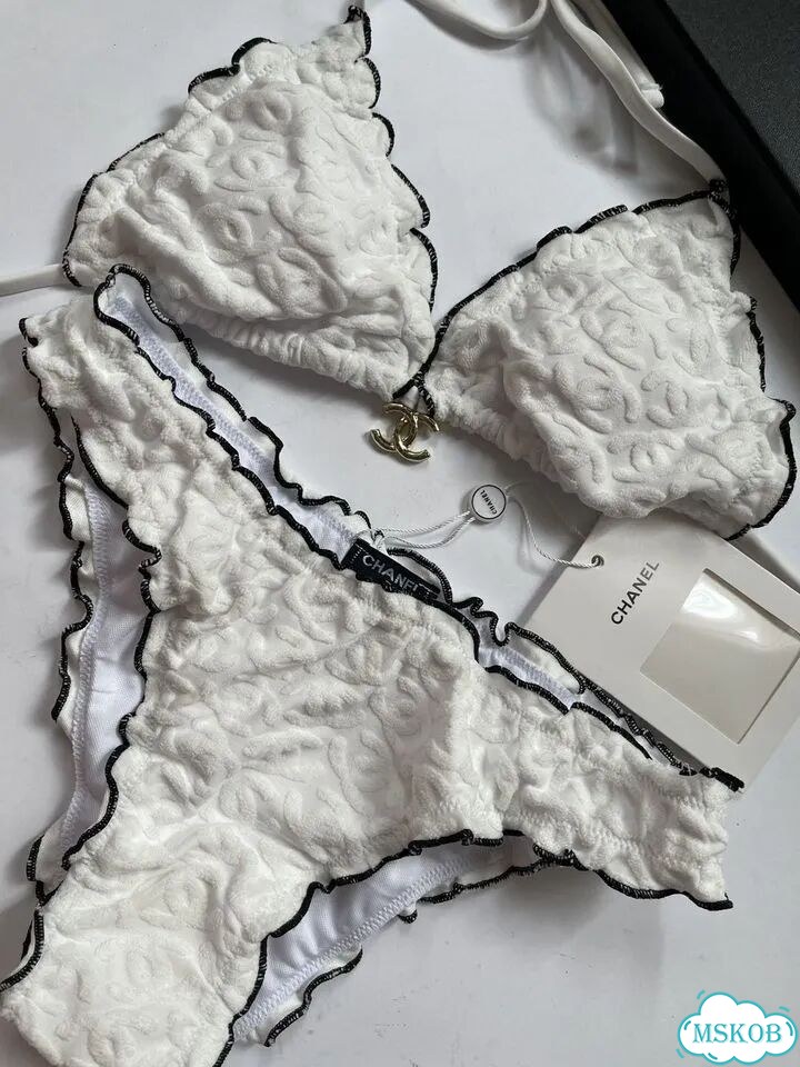 Купальник женский chanel белый фото 3