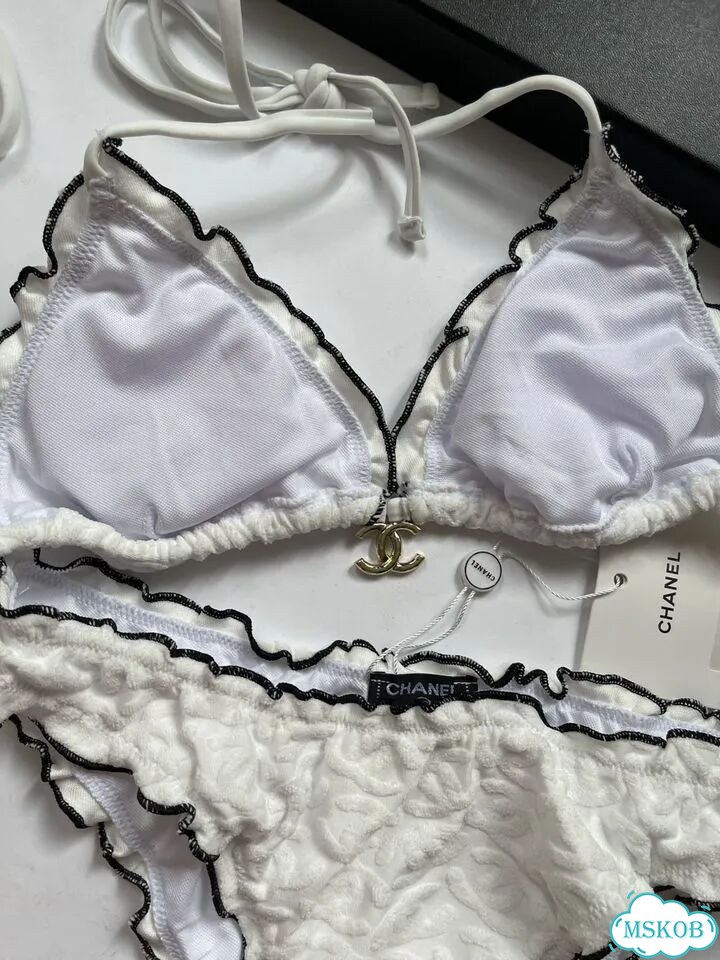 Купальник женский chanel белый фото 8