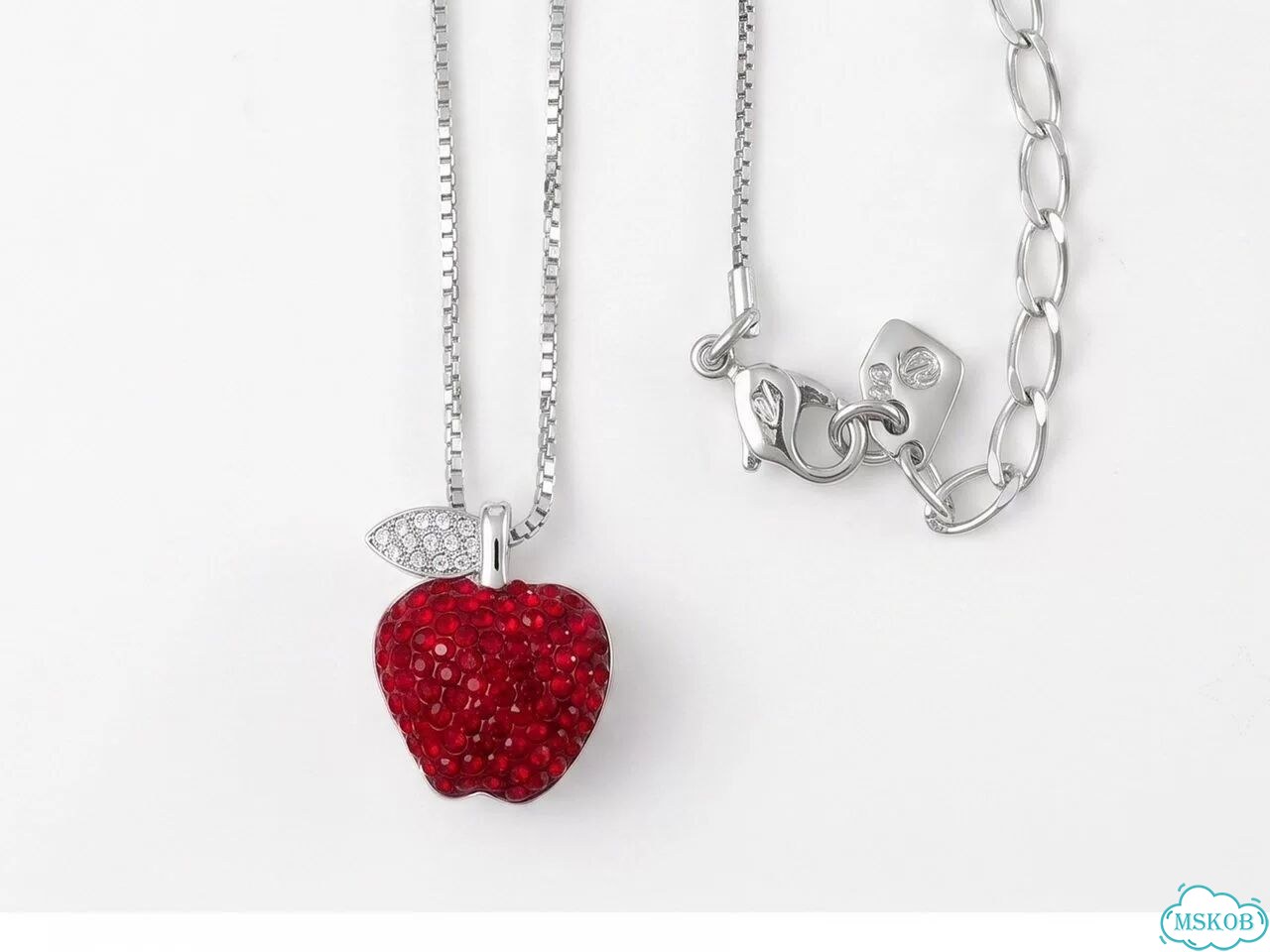 Подвеска с кулоном Swarovski красное яблоко фото 1