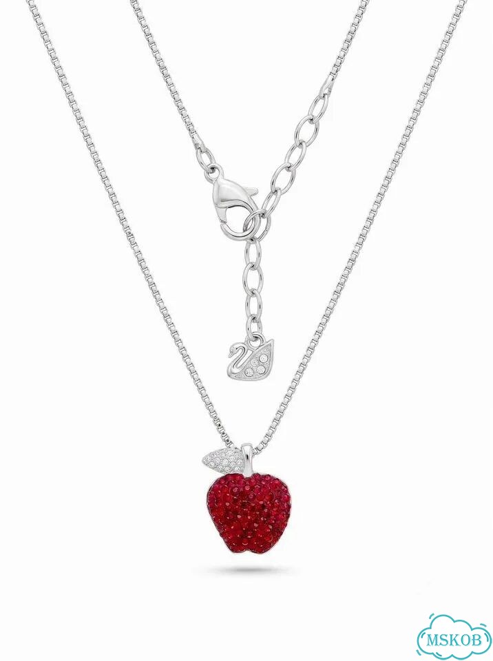 Подвеска с кулоном Swarovski красное яблоко фото 6
