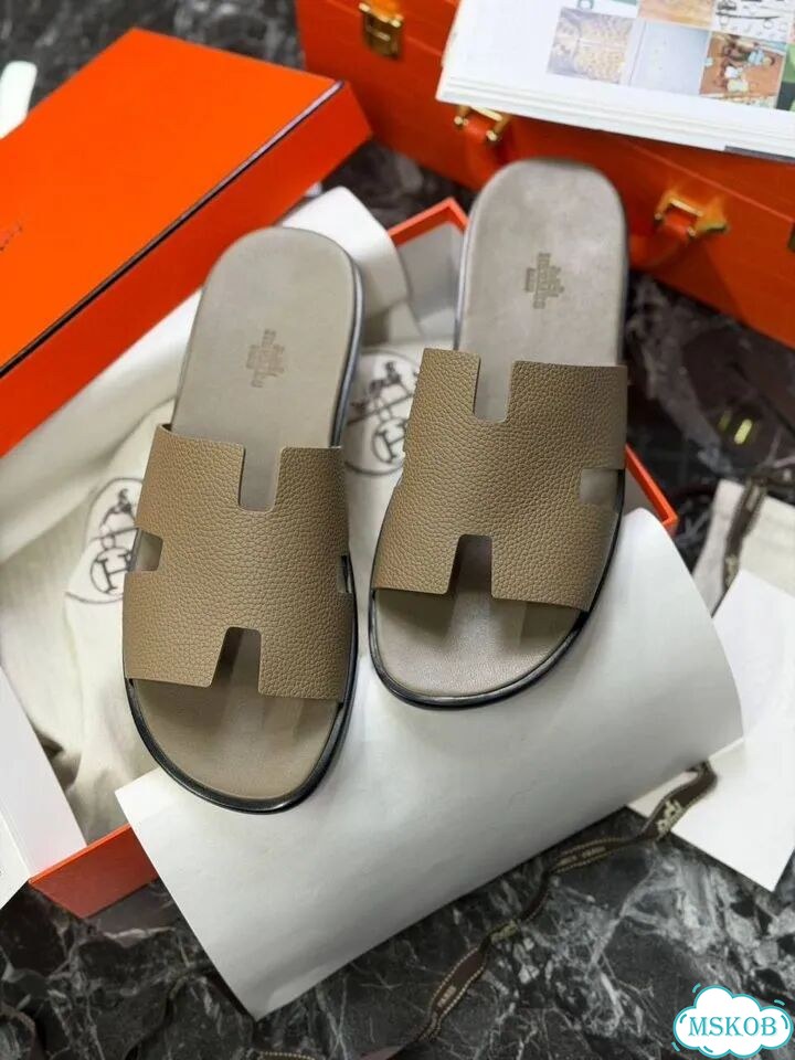 Тапочки мужские Hermes фото 2