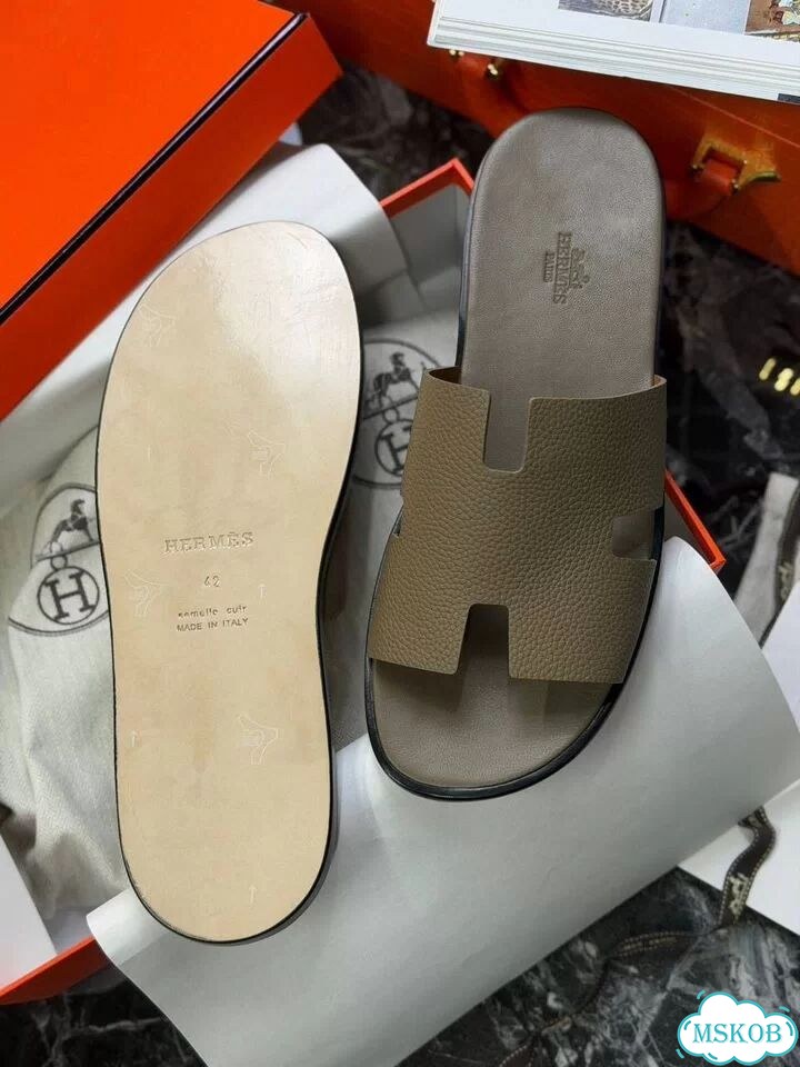 Тапочки мужские Hermes фото 5