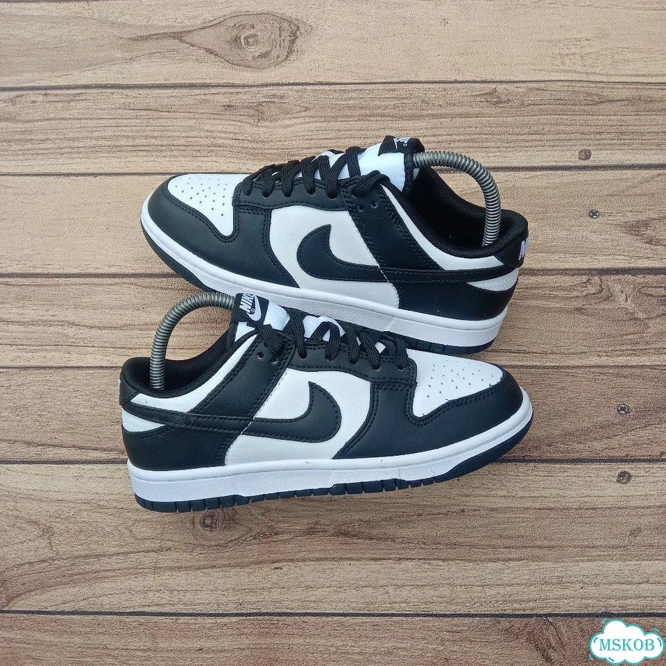 Nike Dunk Low чёрно-белые фото 1