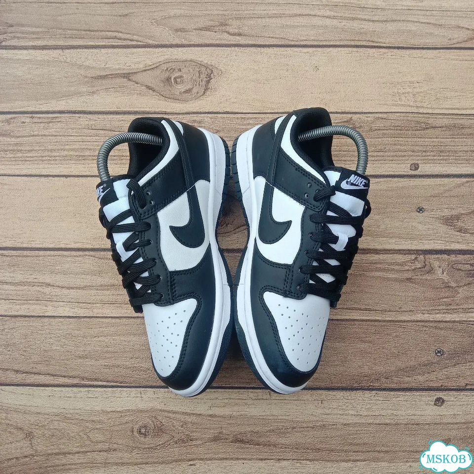 Nike Dunk Low чёрно-белые фото 3