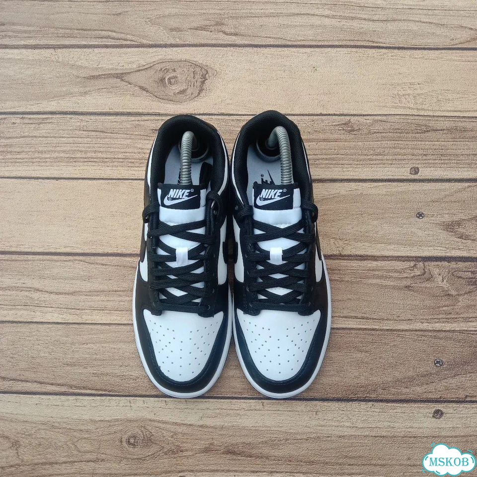 Nike Dunk Low чёрно-белые фото 4