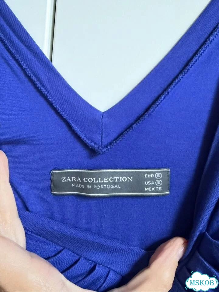 Платье Zara летнее синее S фото 5