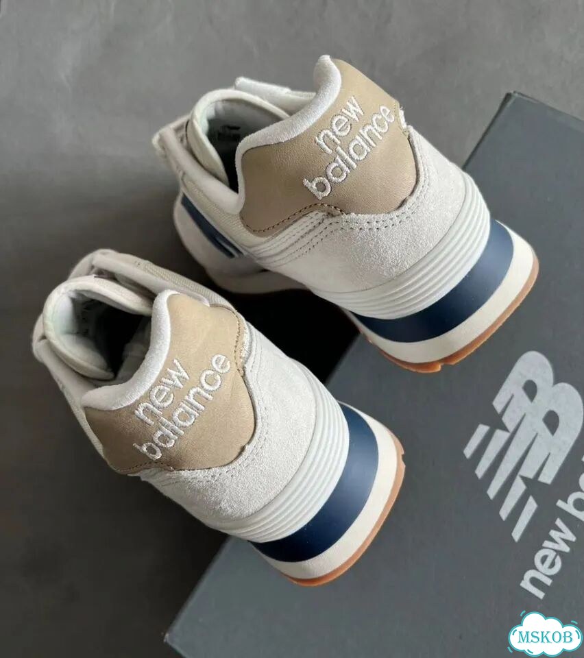 New Balance 574 LIght Camel Indigo оригинал фото 5