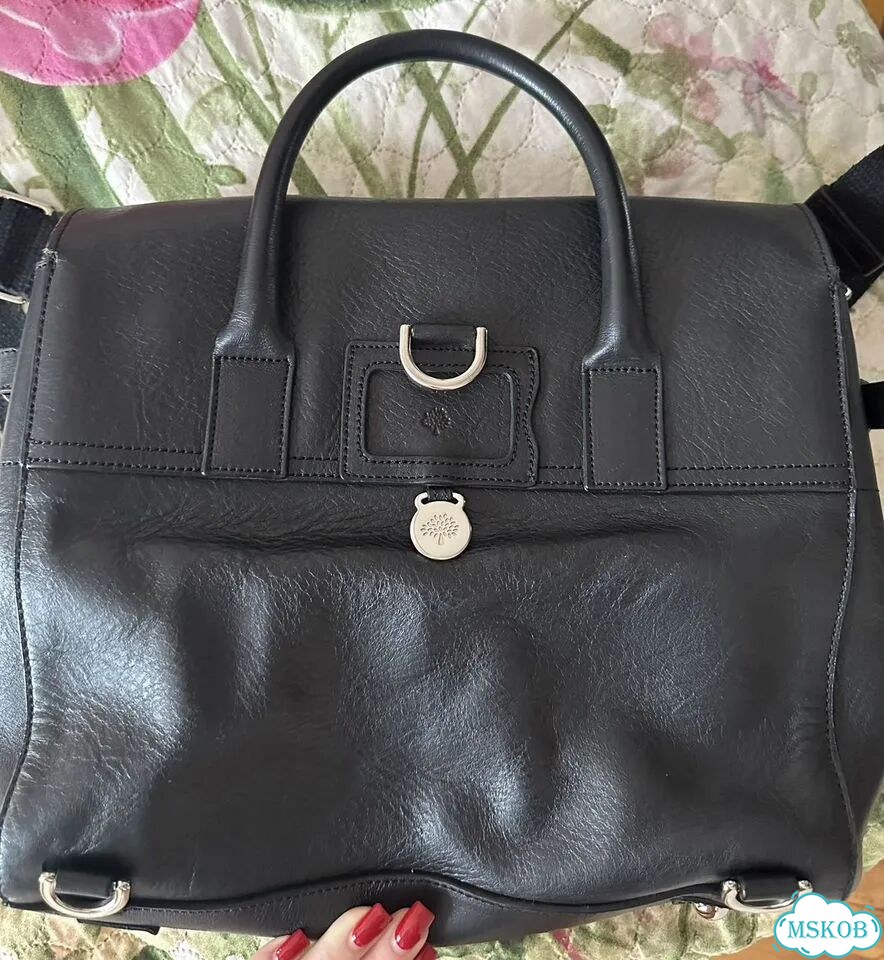 Сумка mulberry натуральная кожа оригинал фото 3