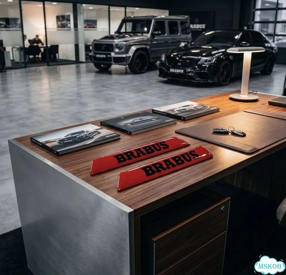 Эмблемы Brabus в молдинги крыльев на Mercedes W464 фото 1
