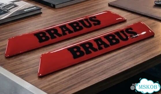 Эмблемы Brabus в молдинги крыльев на Mercedes W464 фото 2