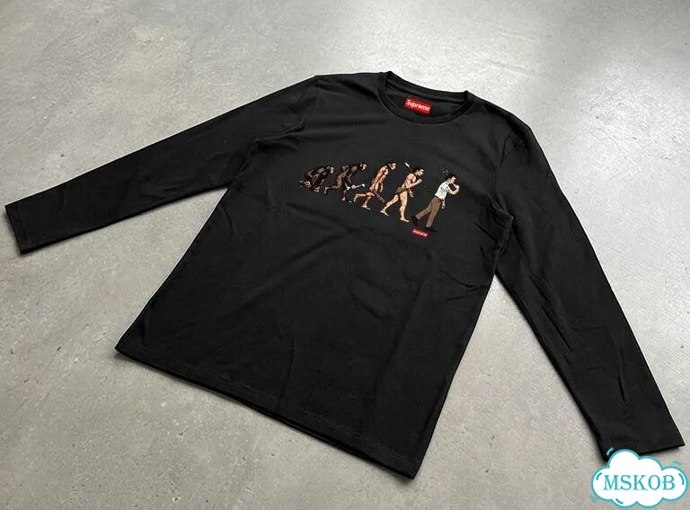 Лонгслив черный Supreme Evolution streetwear vintage unisex DAC0098 фото 2