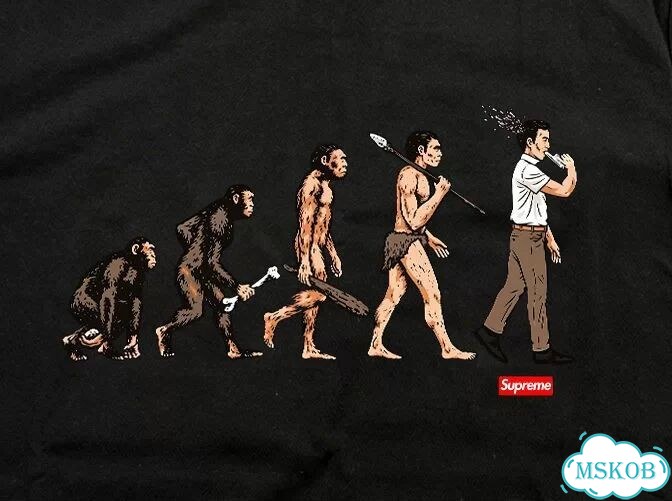 Лонгслив черный Supreme Evolution streetwear vintage unisex DAC0098 фото 3