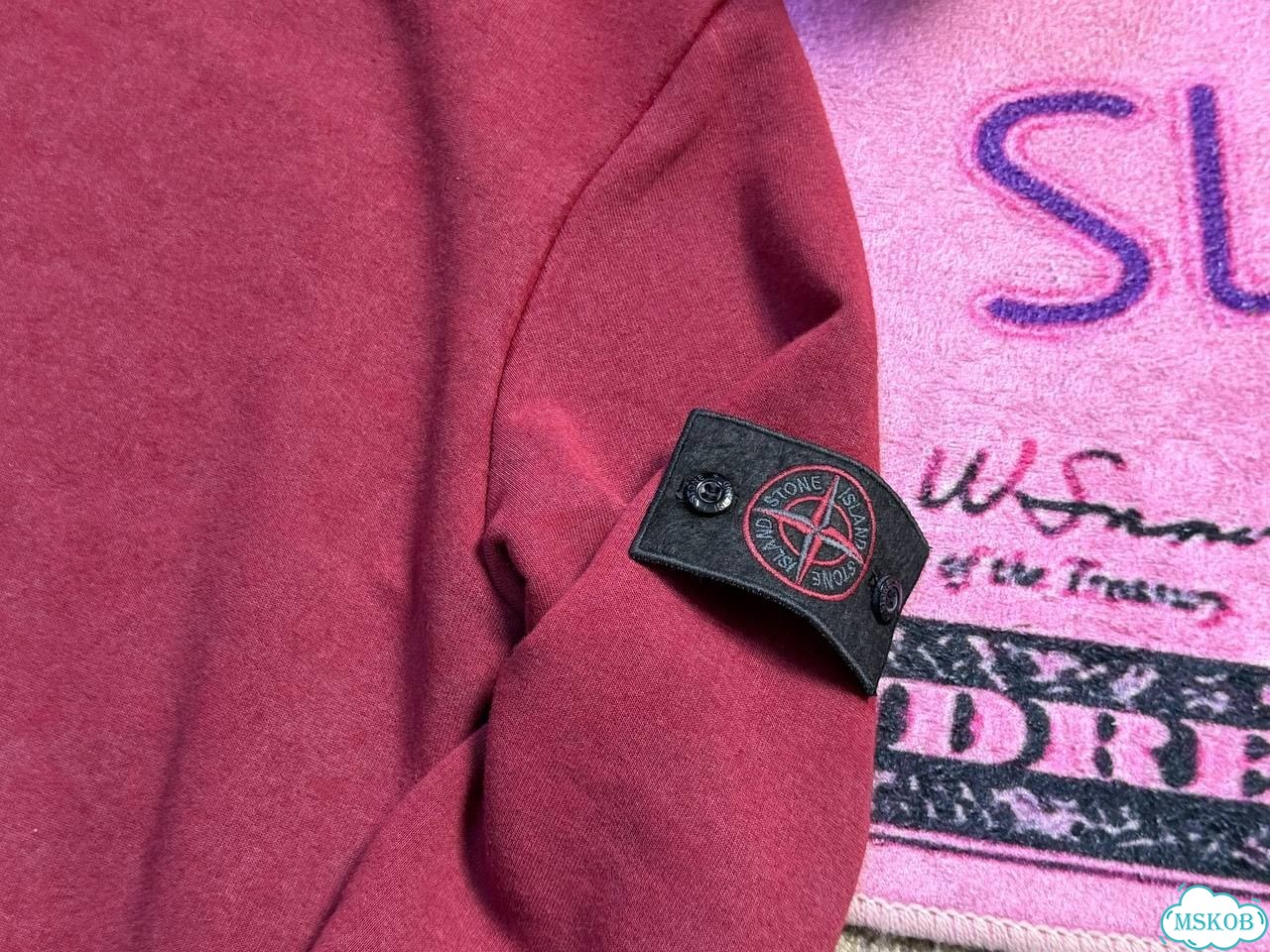 Stone Island Garment Dyed Sweatshirt Bordeaux фото 10