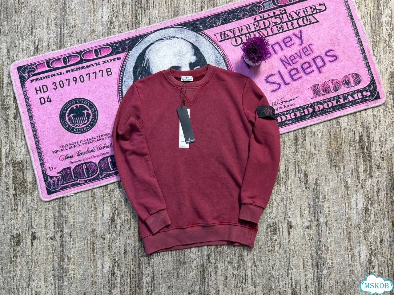 Stone Island Garment Dyed Sweatshirt Bordeaux фото 2