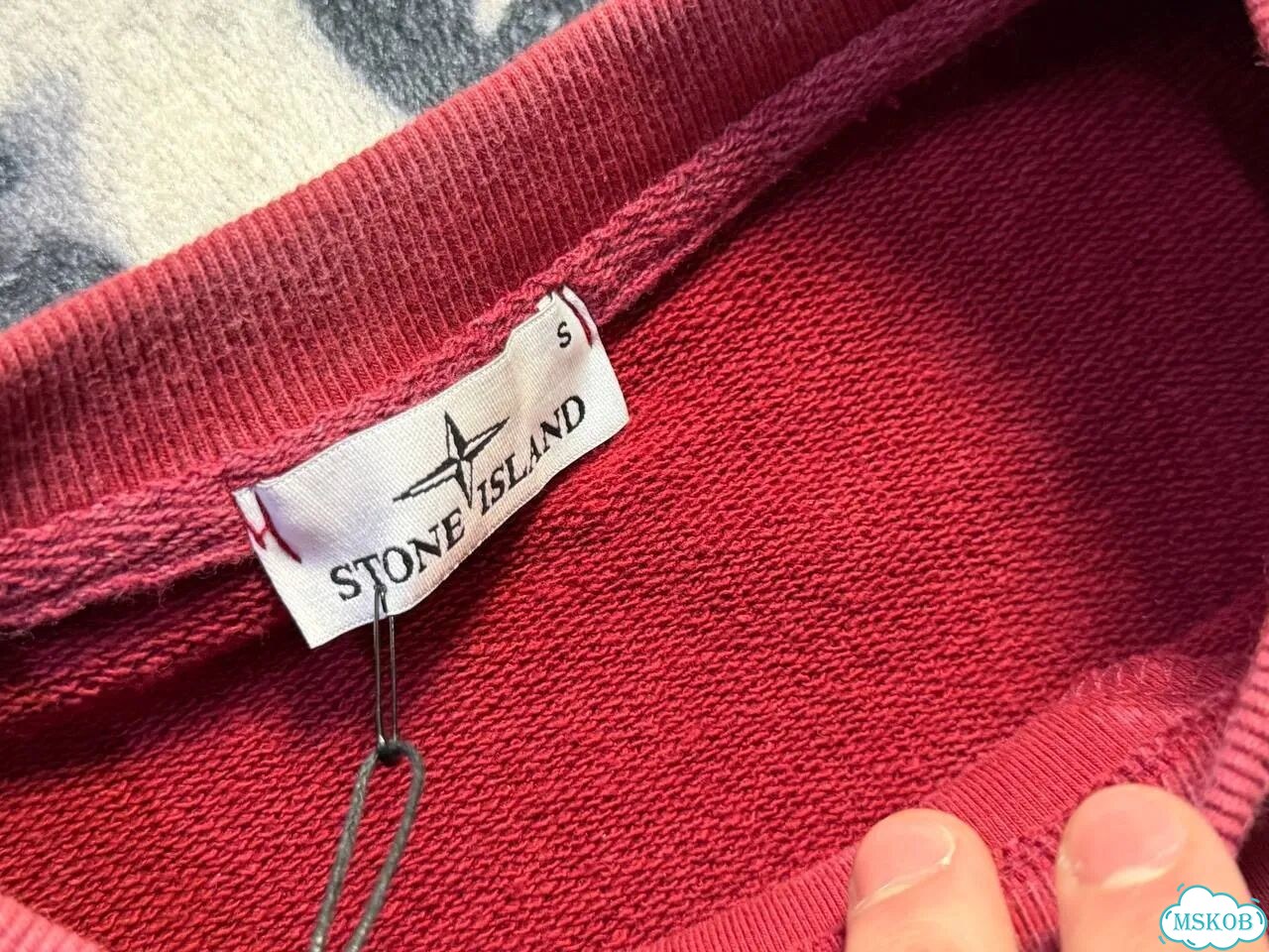 Stone Island Garment Dyed Sweatshirt Bordeaux фото 8