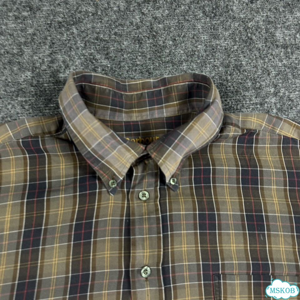Barour Tartan рубашка distressed оригинал vintage фото 4