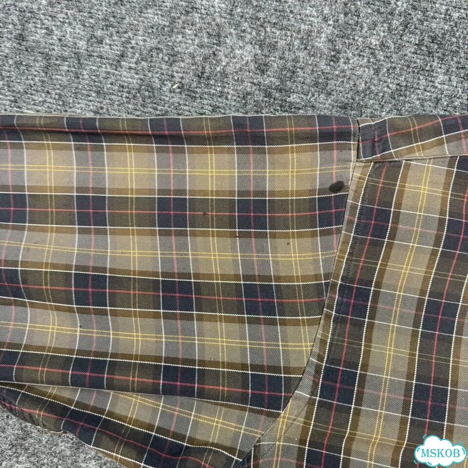 Barour Tartan рубашка distressed оригинал vintage фото 9