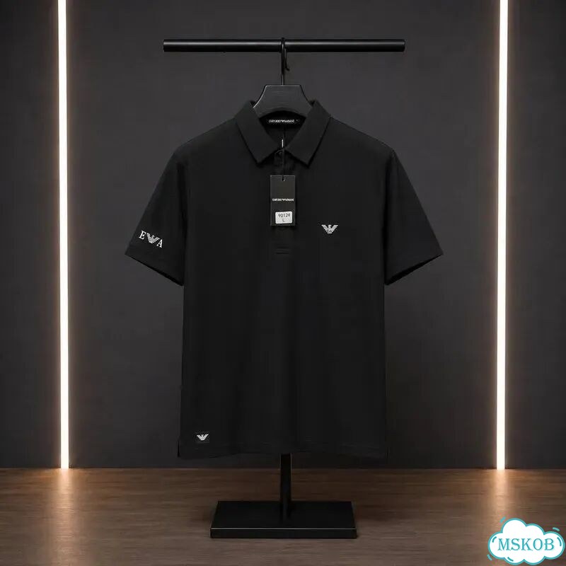 Поло мужское Emporio Armani black «Оригигал» фото 1