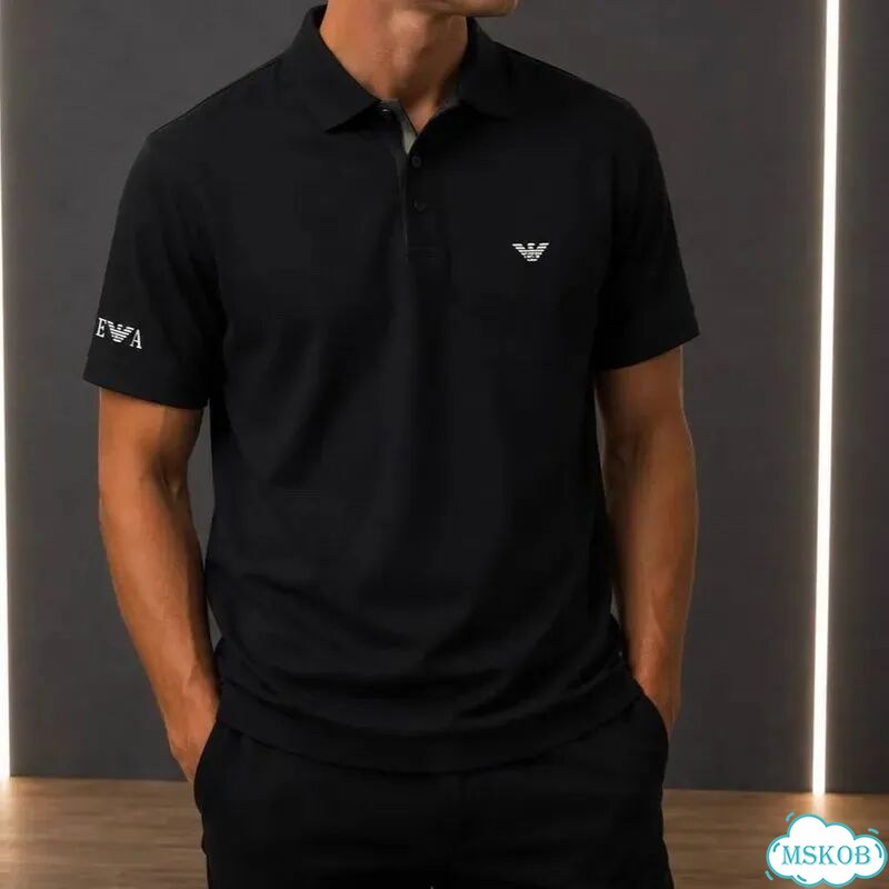 Поло мужское Emporio Armani black «Оригигал» фото 2