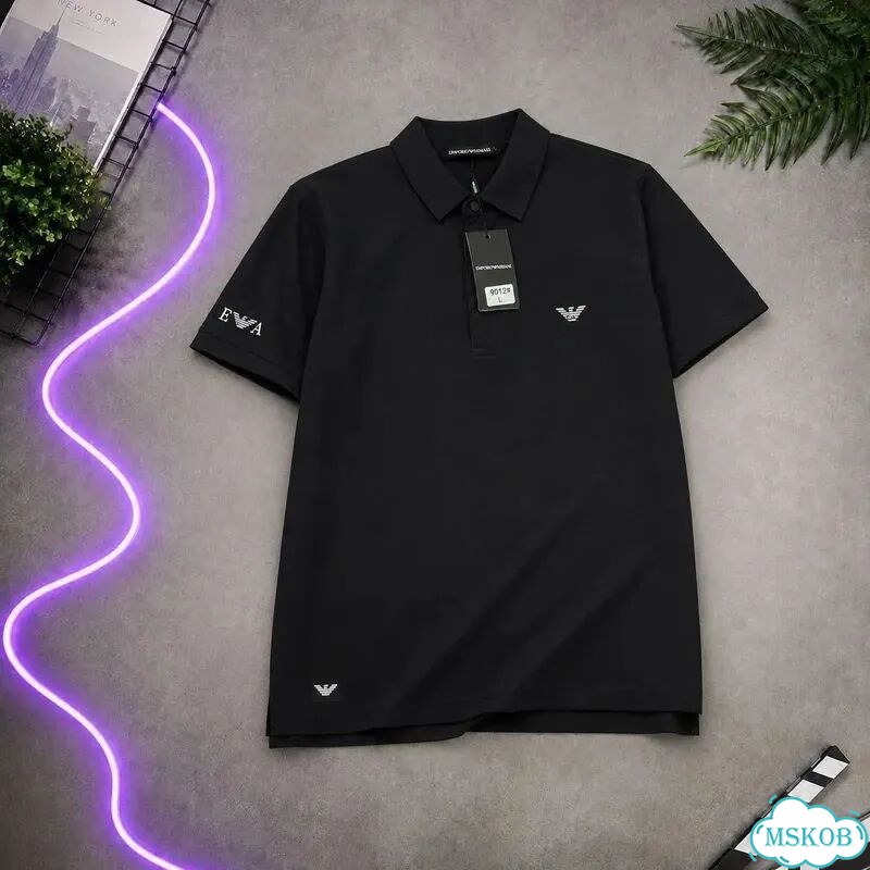 Поло мужское Emporio Armani black «Оригигал» фото 3