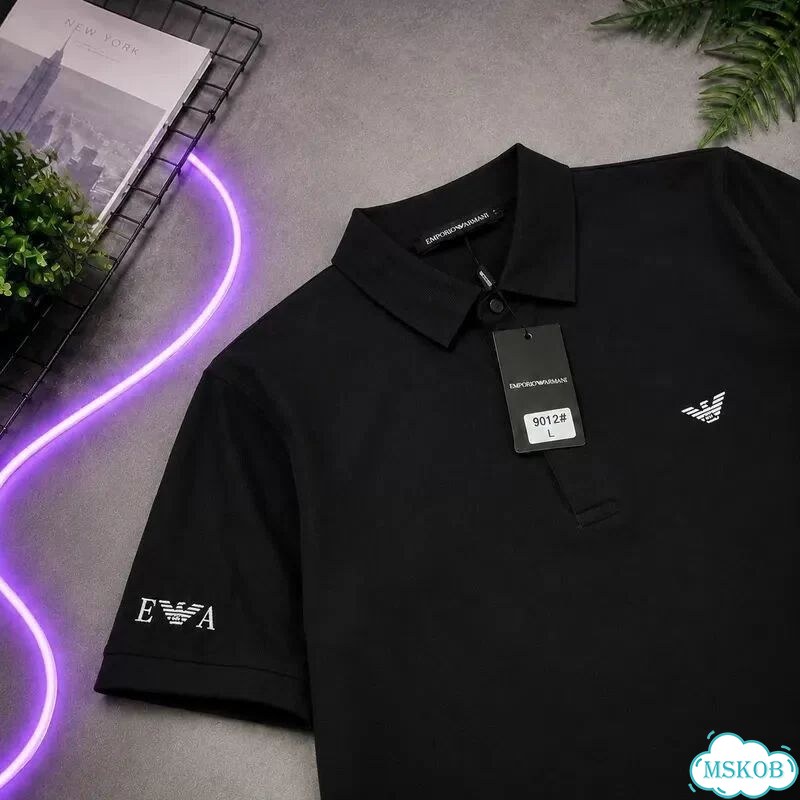 Поло мужское Emporio Armani black «Оригигал» фото 5