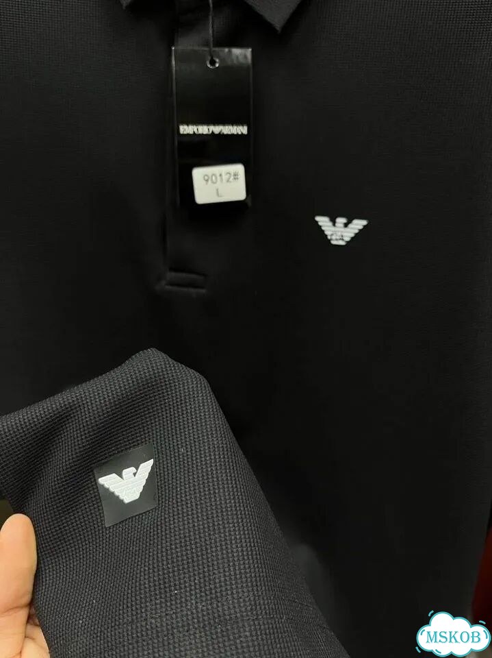 Поло мужское Emporio Armani black «Оригигал» фото 7