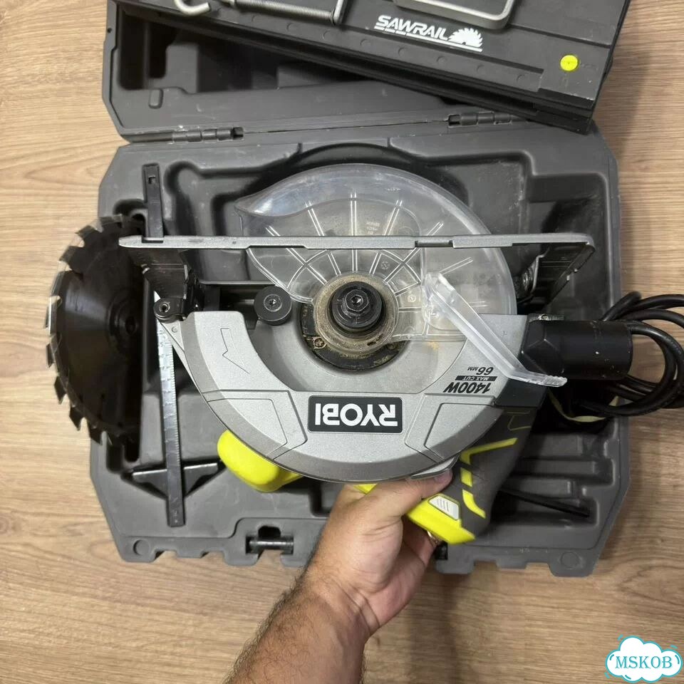 Дисковая пила Ryobi RCS 1400 + Направляющая шина фото 4
