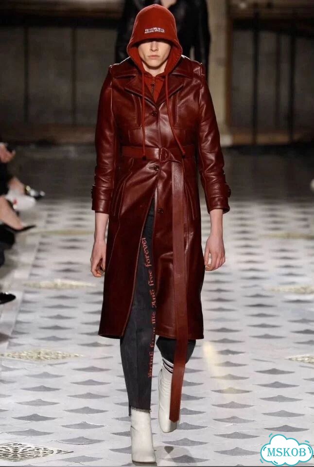 Подиумный Кожаный Плащ Vetements фото 8