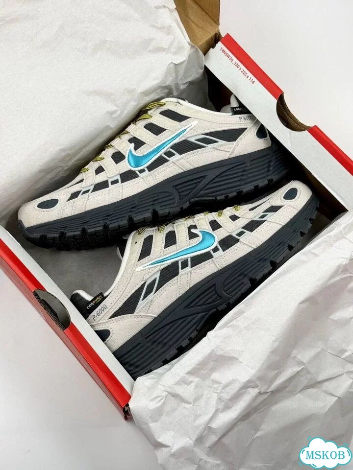 Кроссовки Nike P-6000 серые фото 4