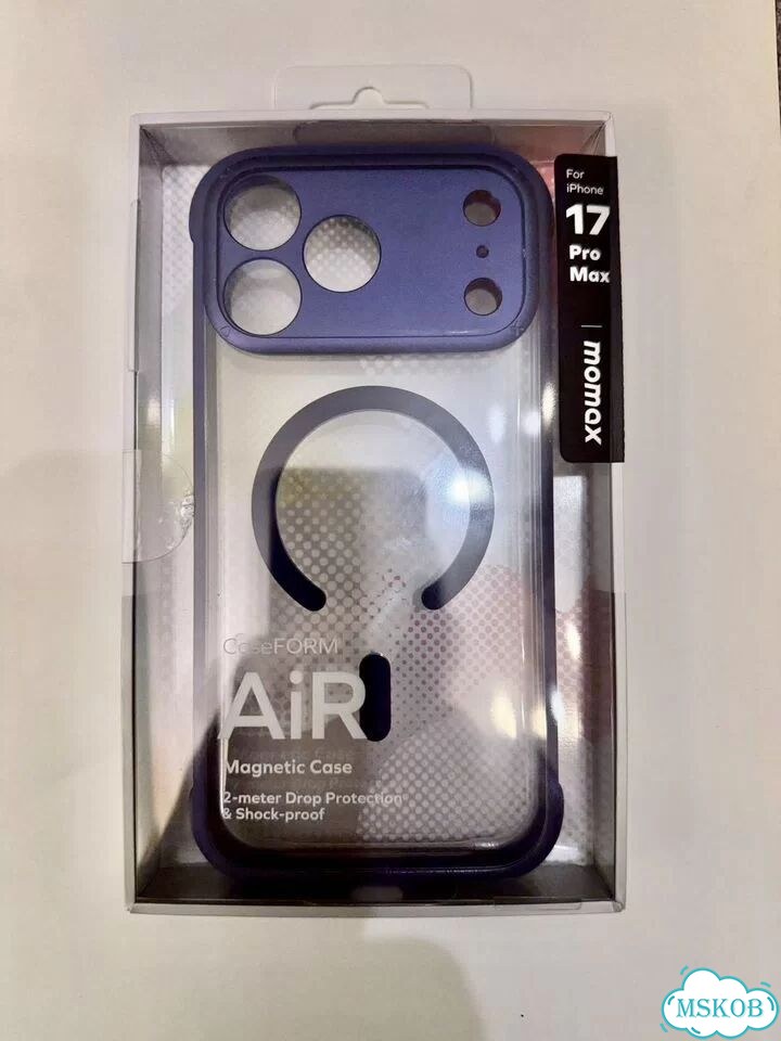 Чехол momax 17 Pro Max Air Magnetic case - Blue фото 1