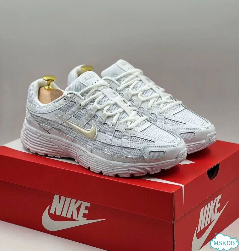 Кроссовки Nike P-6000 белые фото 2