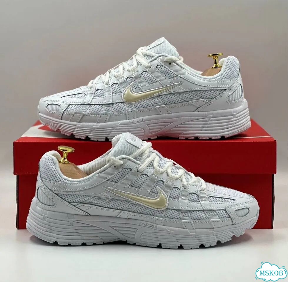 Кроссовки Nike P-6000 белые фото 3