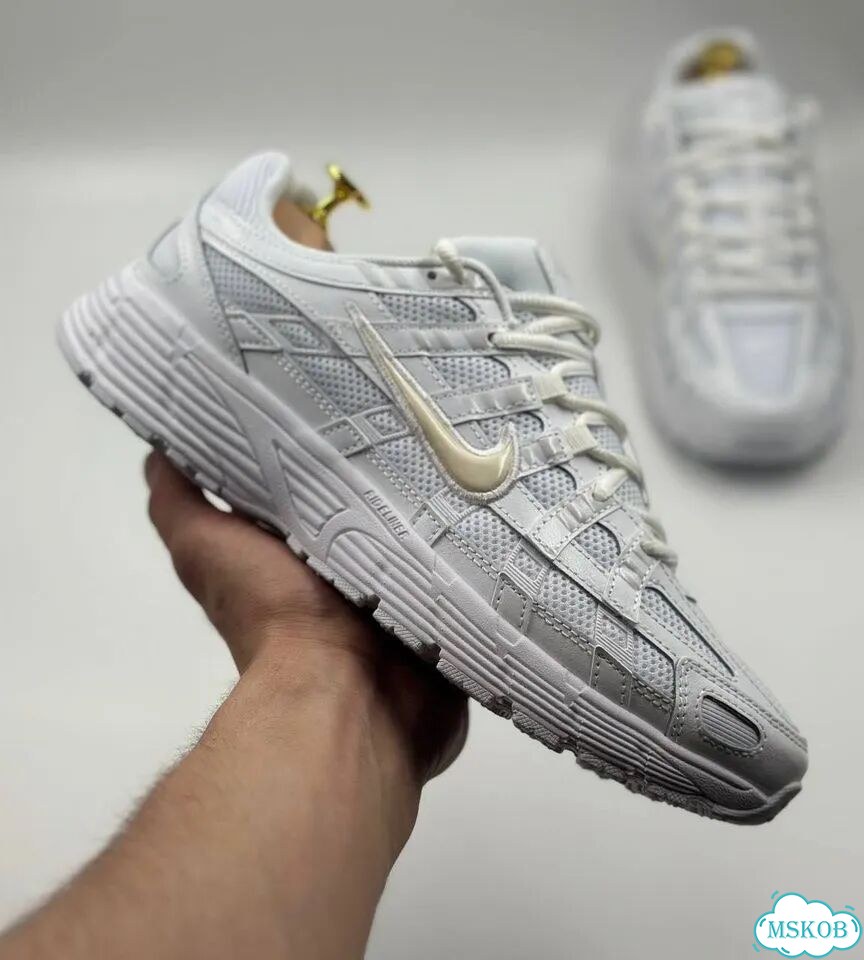 Кроссовки Nike P-6000 белые фото 4